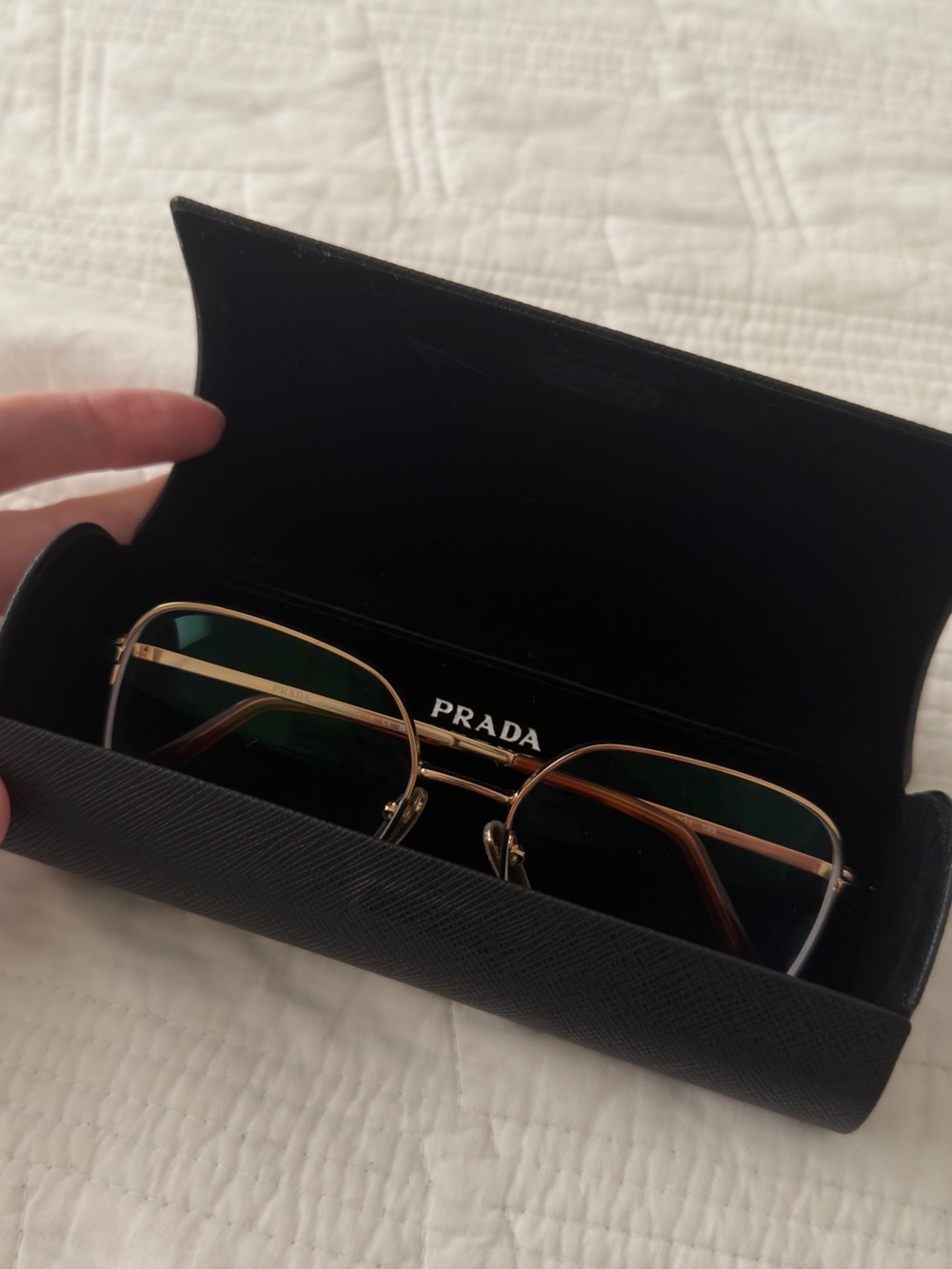 Prada Womens Gold Frame Eyeglasses - NEW